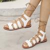 Luxury Women Sandals Summer New Elegant Shoes for Woman Flat Casual Gladiator Fish Toe Designer Sandals Women Zapatos De Mujer