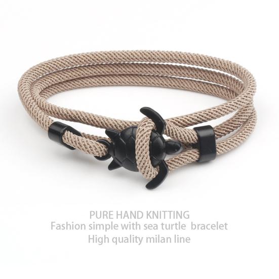Couple Bracelet 3 Layers Handmade Long Solid Color Braided Rope Multi-colors Gift Soft Sea Turtle Charm Women Bracelet Fashion Jewelry