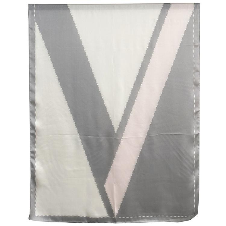 Silk Silk Scarf Women'S Spring, Summer, Autumn And Winter Georgi Satin Mulberry Silk V-Shaped Scarf Shawl Dual-Purpose Manufacturer Elegant