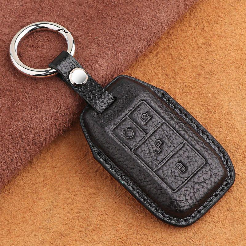 BYD Yuan PRO Genuine Leather Key Case for Qin Fuel Version, Qin EV/535/e1, E3/E2/S2 Models
