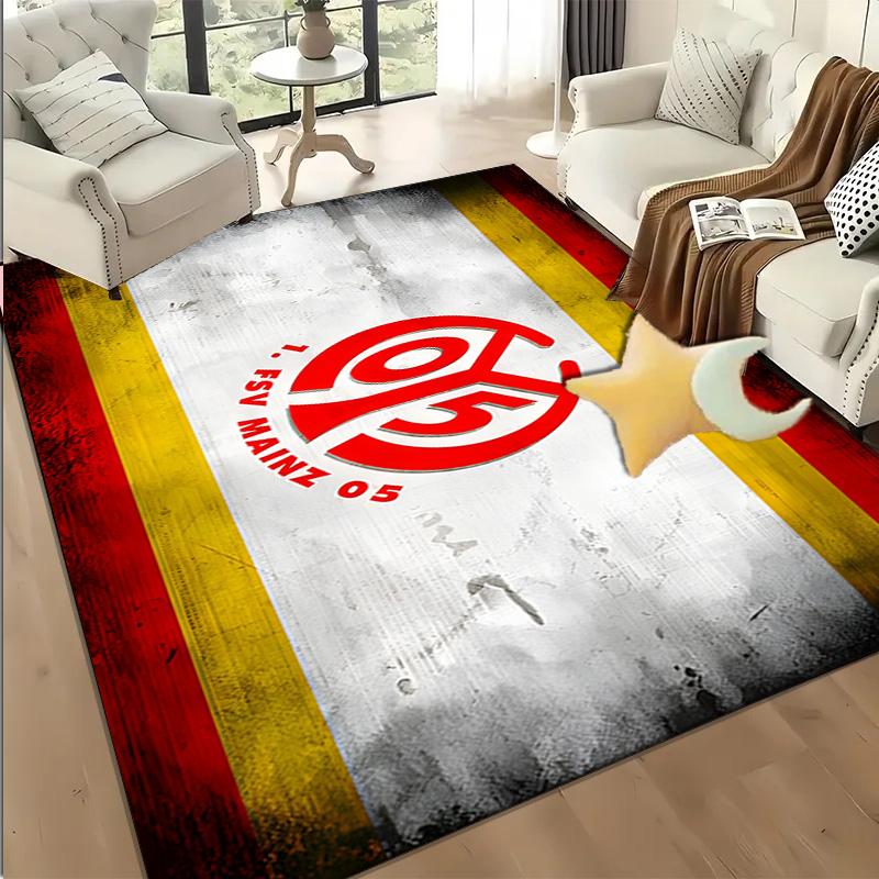 1PC Mainz Football Crest Floor Mat for Living Room, Game Rooms, Office, Bedroom, Office Floor Mat Playful Design, Christmas Fan Gifts