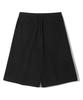 BASEMOMENT Long Wide Chino Bermuda Pants Black