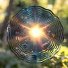 Galaxy Metal Wind Spinner Outdoor Decor 360 Rotating Hook Laser Cut Cosmic Design for Garden Patio Indoor Rustproof Hanging Art