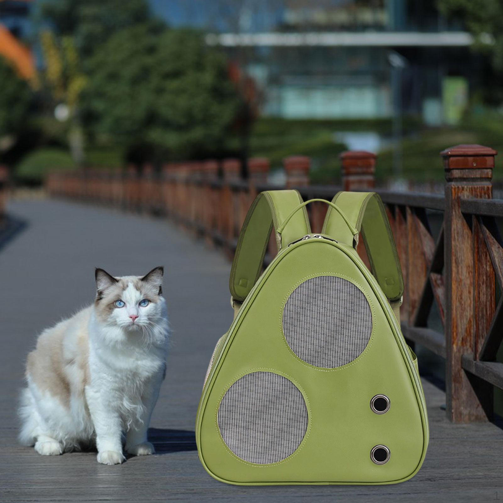 

Cat Carrier Backpack for & Small Dog Portable Carrying Bag Camping Outing зелёный
