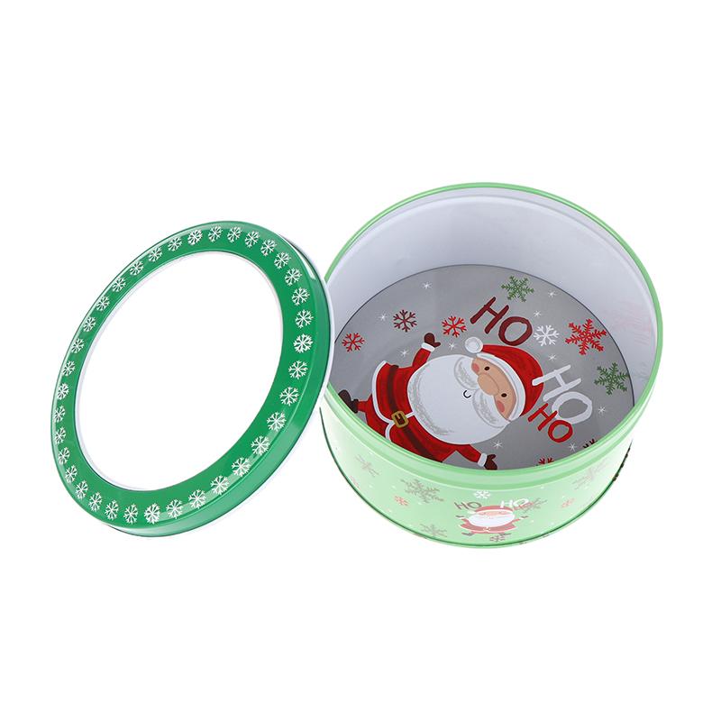 Christmas Tinplate Candy Box Santa Claus Tin Reusable Chocolate Storage Case For Gift Storage Home Cookie Packaging Box