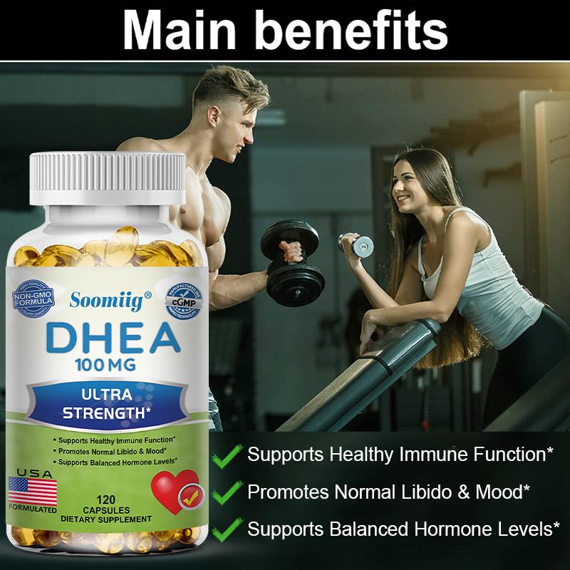 Soomiig DHEA 100mg Integratore Alimentare Ultra Potente, 120 Capsule