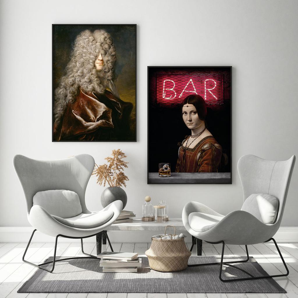 Set of Two Posters Portraits Painting