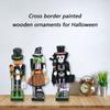 Friendly Wooden Halloween Craft 25cm Vibranted Handmade Decoration Christmas Walnutcracker Figures