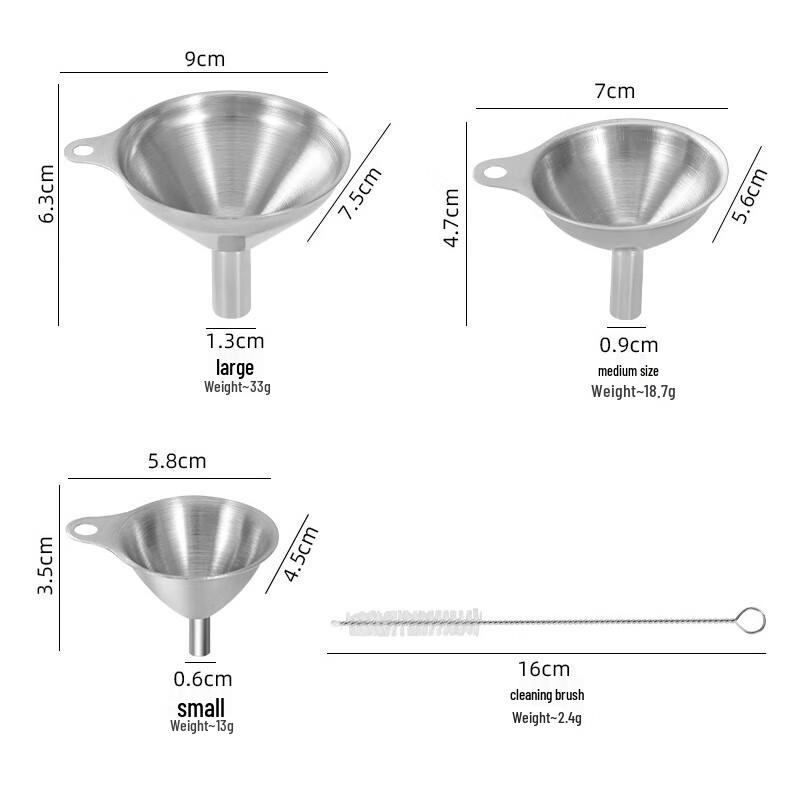 Stainless Steel Kitchen Funnel & Wine Dispenser Set
