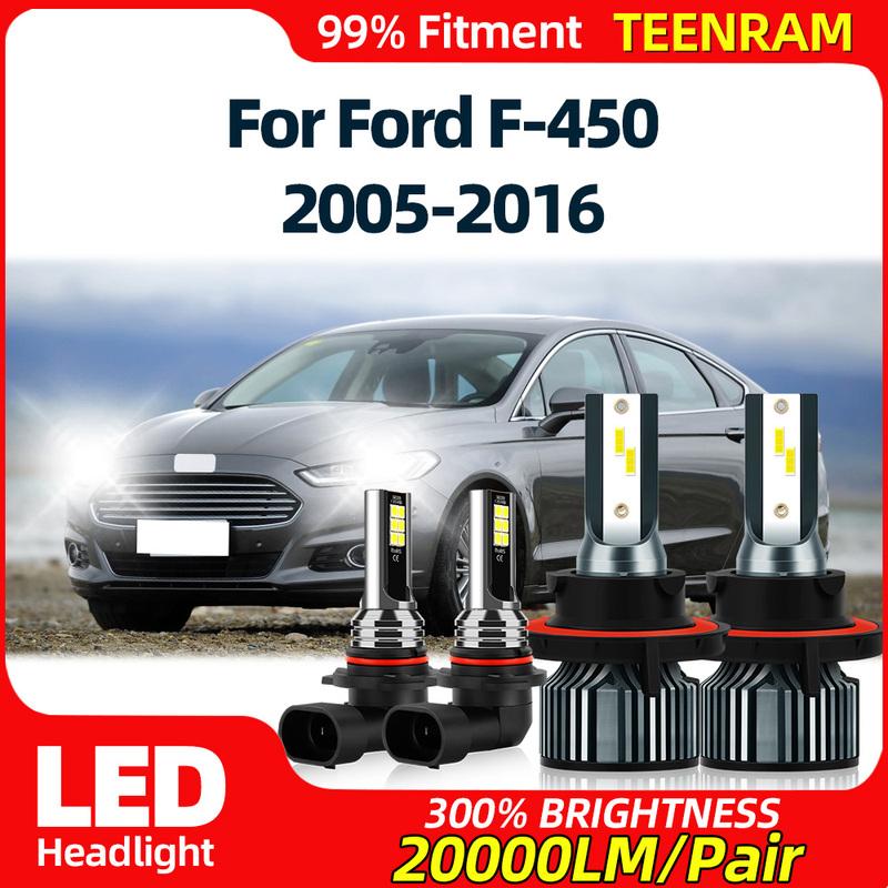 

LED Car Headlight 6000K White Fog Lamps 40000LM Super Bright Auto Lights For Ford F-450 2005-2010 2011 2012 2013 2014 2015 2016 High Low Beam 2PCS