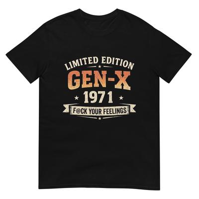 Pokolenie X 1971 Edycja Limitowana Vintage Retro Humorystyczny T-shirt na Urodziny