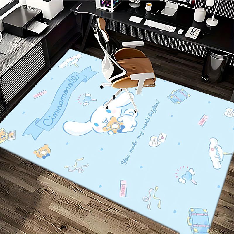 Cinnamoroll Anime Cartoon Design Chair Mat Non-Slip Carpet for Office Home Decoration Living Room Bedroom Game Room Dormitory.E080