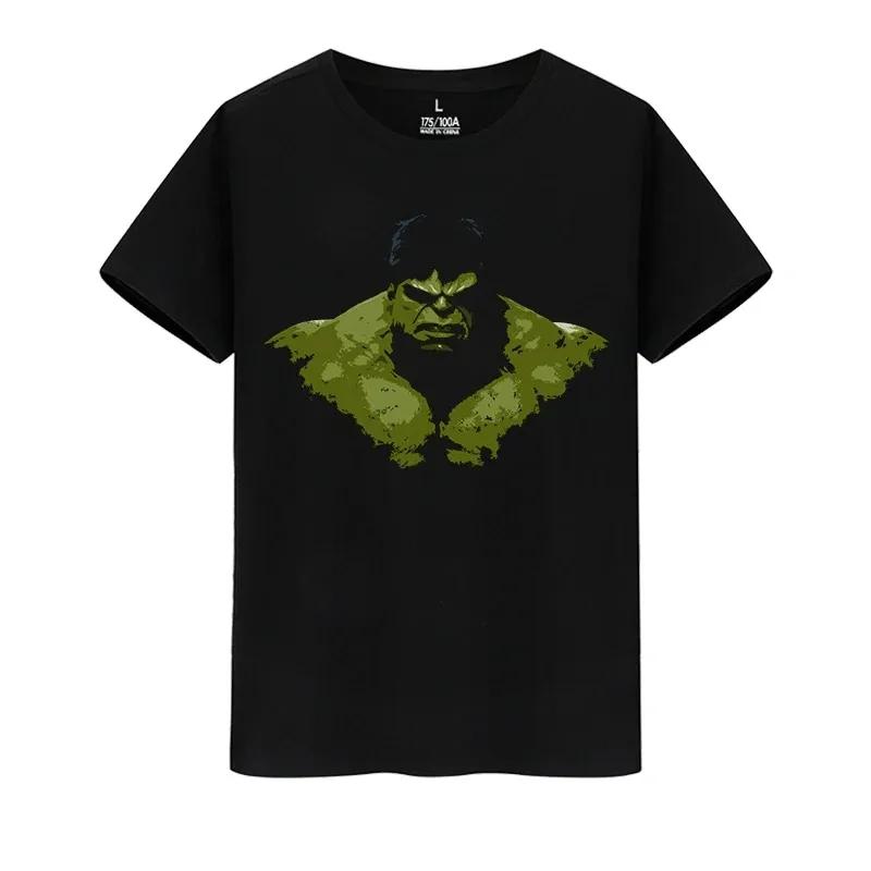 Marvel Avengers Hulk Short Sleeve 100 Cotton Tshirt Unisexs Summer Crew Neck Sports Casual Trendy Short Sleeve S
