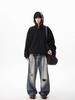 Men's Autumn Trendy Half-Zip Stand Collar Velvet Hoodie