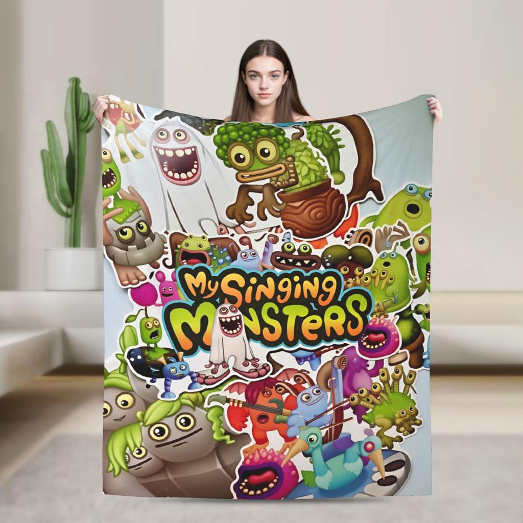 My Singing Monsters Blankets Winter  Soft Throw Blanket For Adults Chair Sofa Bed Flannel Bedspread Bed Cover