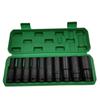 Lingxi 10-Piece Extended Hex Socket Set for Electric Impact Wrench (8-24mm)