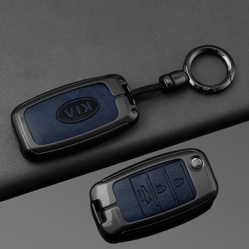 2026 Hot Car Sticker Alloy Car Flip Key Case Cover Shell Fob For KIA RIO 3 K2 K3 K4 K5 Sportege Picanto Optima Soul Ceed Sorento