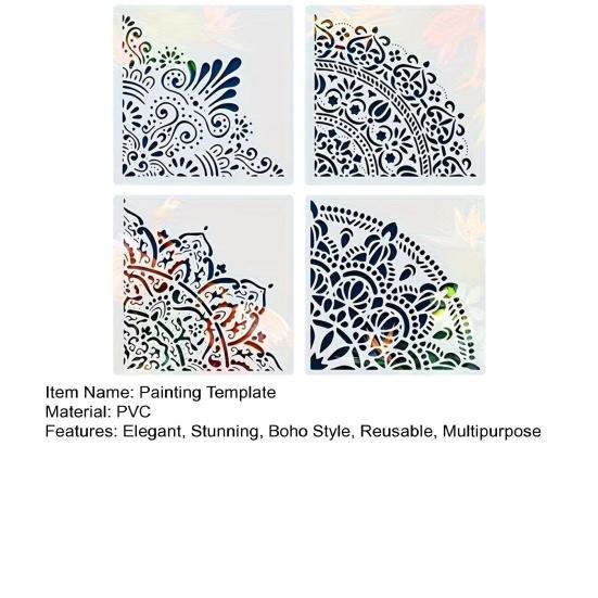 DIY Decorative Stencil Wall Art Painting Templates Reusable Plastic Drawing Stencil