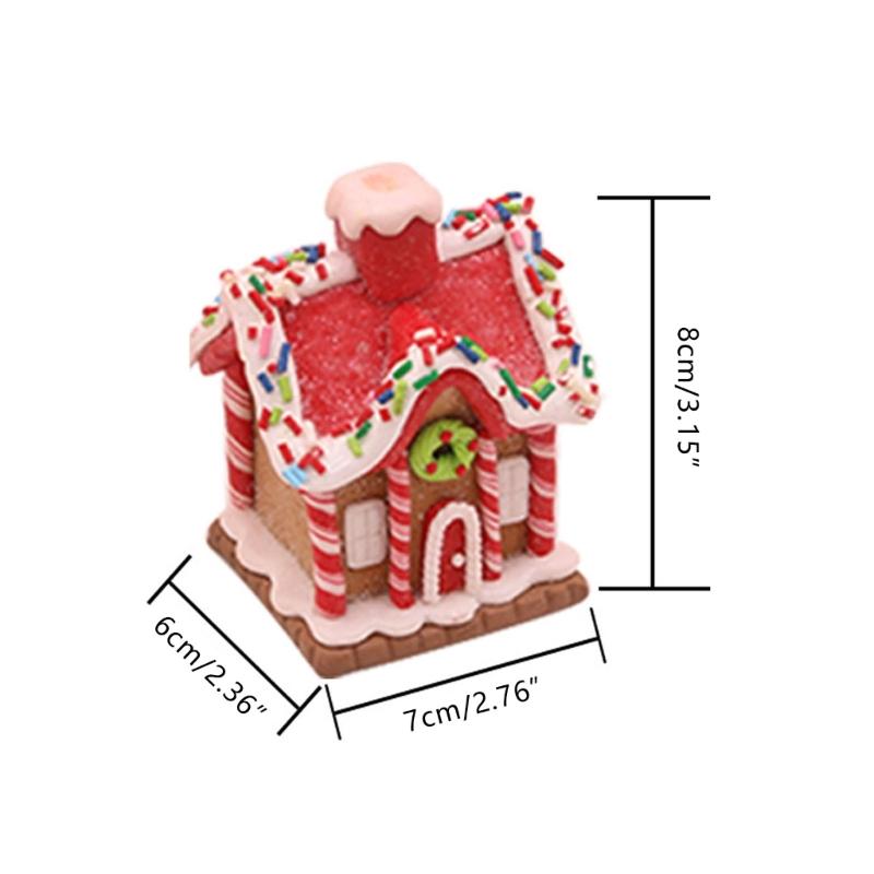 Adorable Christmas House Ornament Handmade Clay Realistic Christmas Hanging Pendants for Home Ornaments Holiday Decors