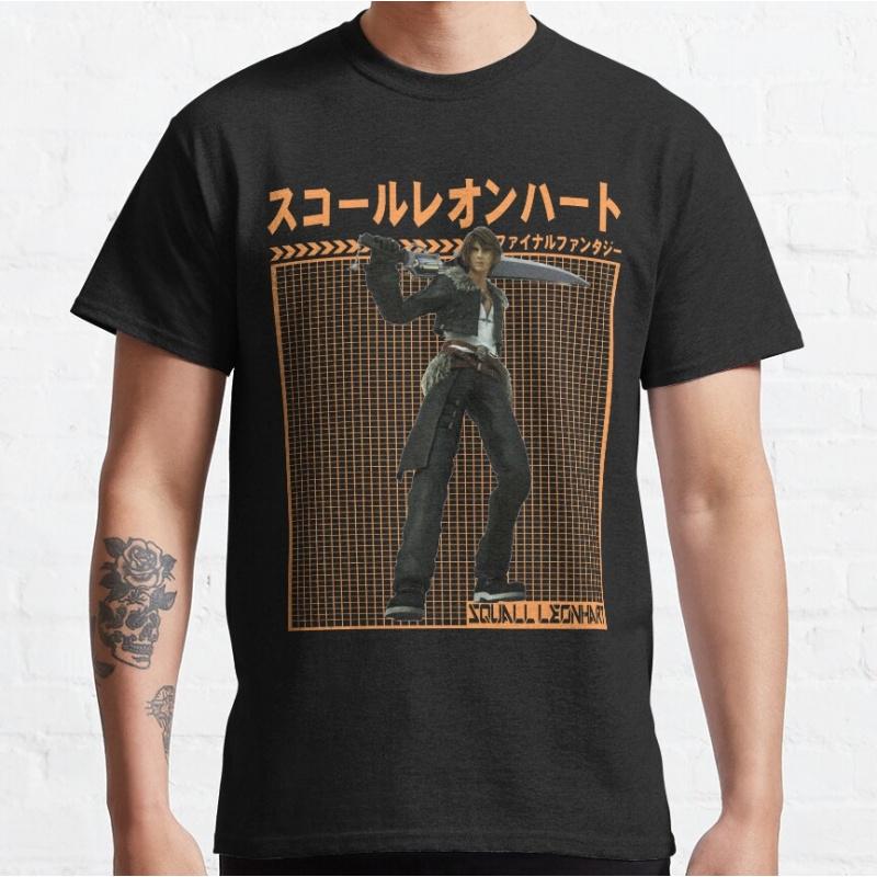 FINAL FANTASY SQUALL LEONHART Gift t shirt for RPG gamer 100 cotton printed tee Short Sleeve Graphic Clothes All size tops S