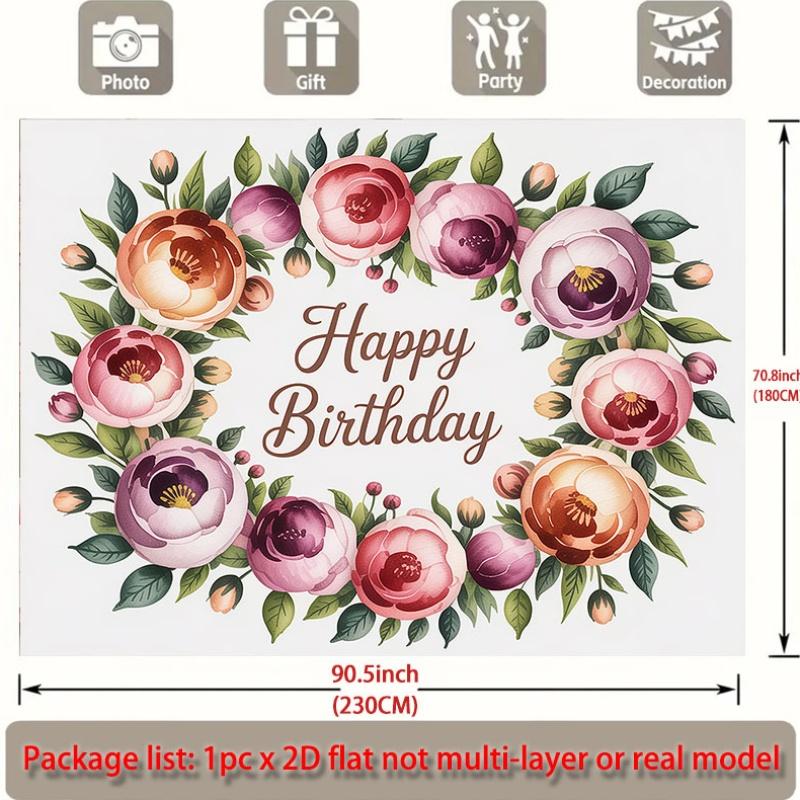 Party Backdrop Floral Flat Wreath Events Wedding Coming Ceremony Four Seasons Photo Booth Background Front Door Decor