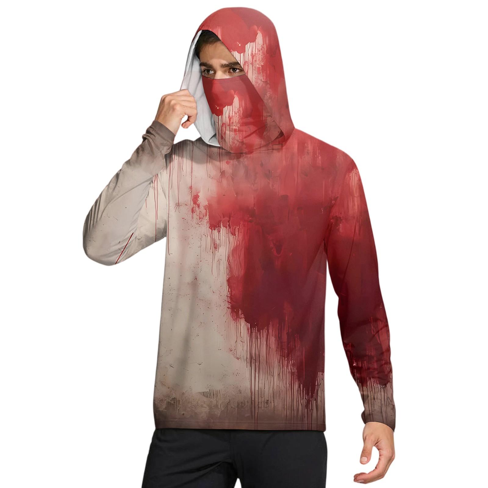 

Men s UPF50+ Sun-protective Shirt, Quick-drying Long-sleeved Shirt, Running Exercise Fishing Shirt L