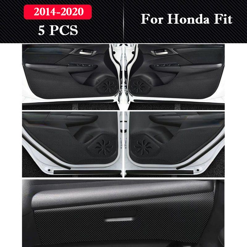 For Honda Fit 2014-2026 Car Door Anti Kick Pad Protection Sticker Carbon Fiber Scratch Resistant Film Interior Accessories