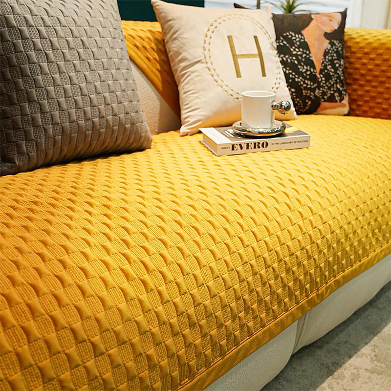Sofa Cushion Winter Plush Thickened Seat Cushion Modern Light Luxury High-End Four-Season Leather Sofa Cover Cover Cloth Towel