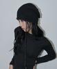 ZIZEMUSEUM Long String Mesh Beanie (Black)