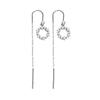 2024 Trendy Circle Tassel Earrings - Stylish Diamond Design for Women