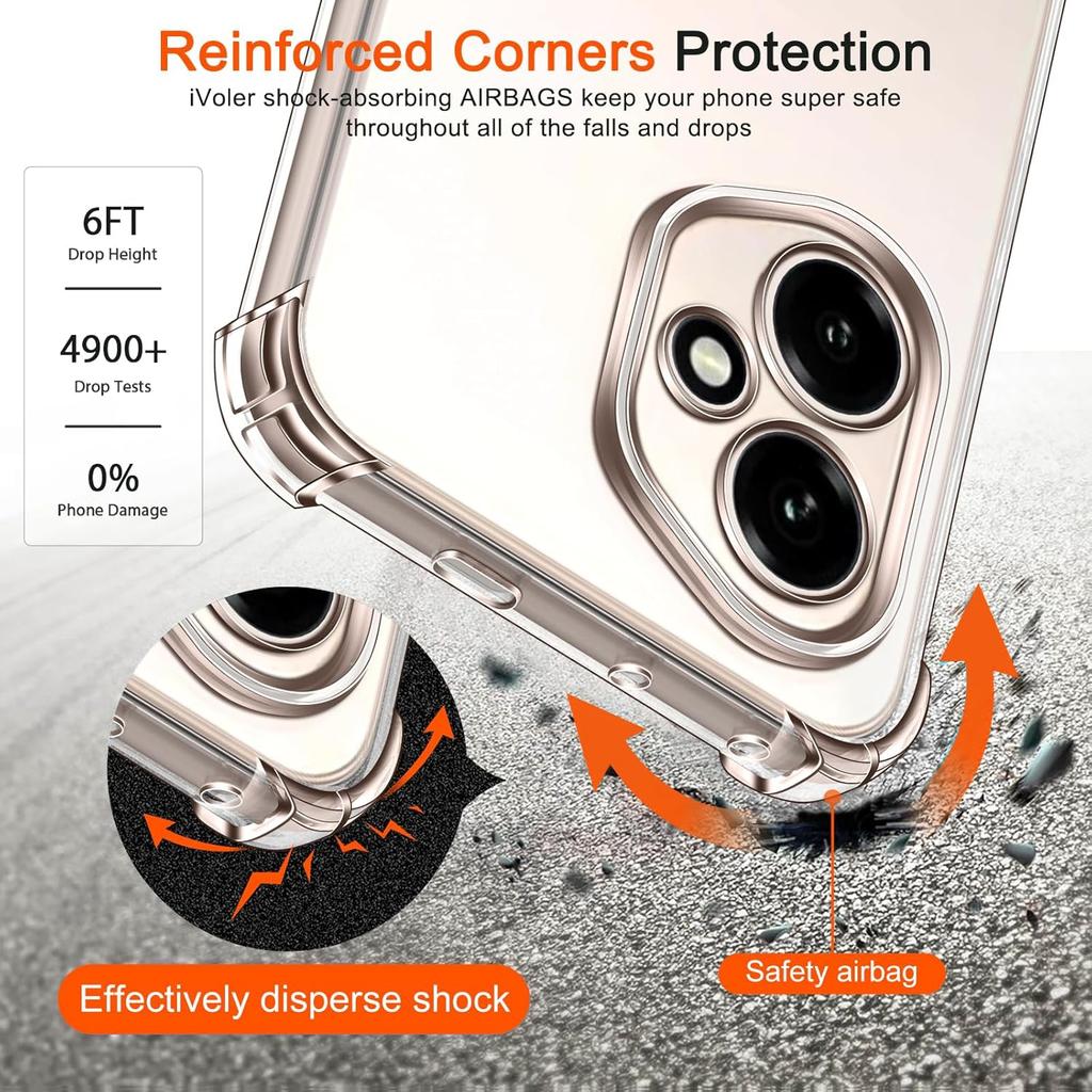 Flexible TPU Transparent Case for Honor 400 Pro 5G Protective Cover Four Corners Shockproof Frame Coque Fundas