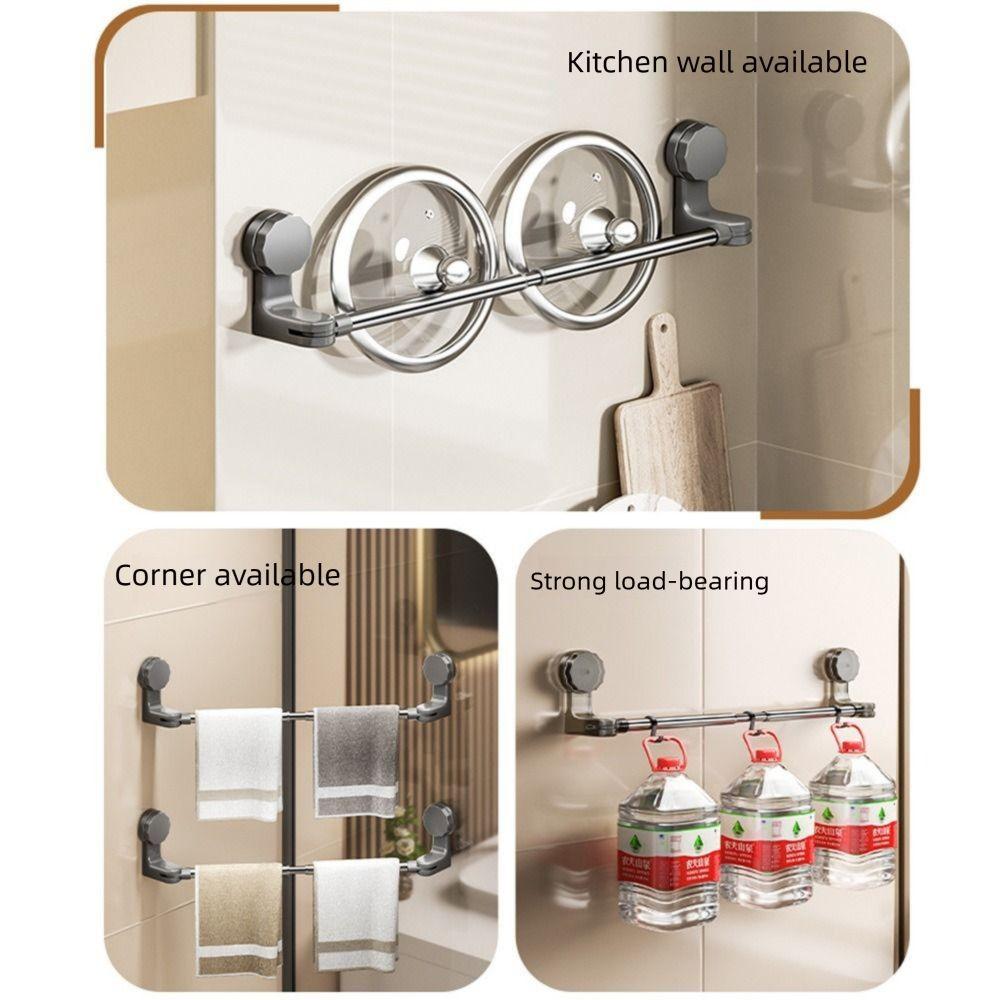 Waterproof Suction Cup Towel Rack Strong Suction Hanging Towel Holder  Kitchen