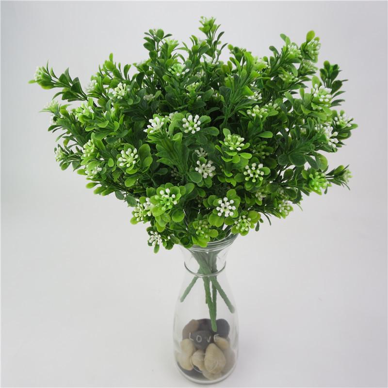 Artificial Green Plant Bundle: Decorative Plastic Grass, Water Grass, Plastic Flower, and Fern.