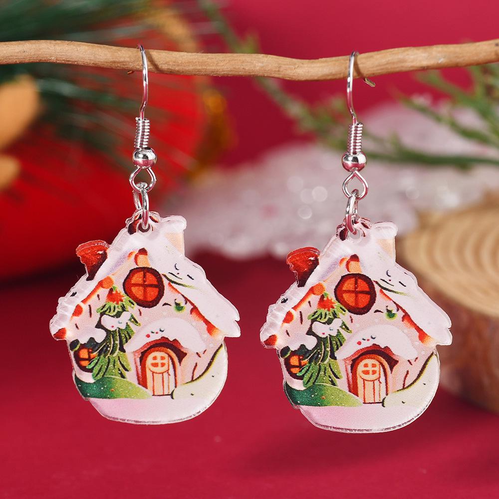 Festive Snowman & Santa Claus Christmas Earrings Set