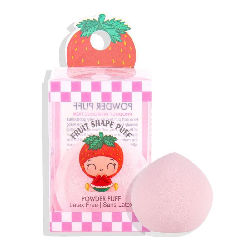 Houppette à poudre en forme de fruit pour maquillage du visage, poudre non comestible, outil de beauté humide et sec, œuf de beauté