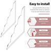 2 Piece Acrylic Shower Spatter Guard Set with Silicone Backing for Splash Reduction In Residential and Commercial Bathrooms