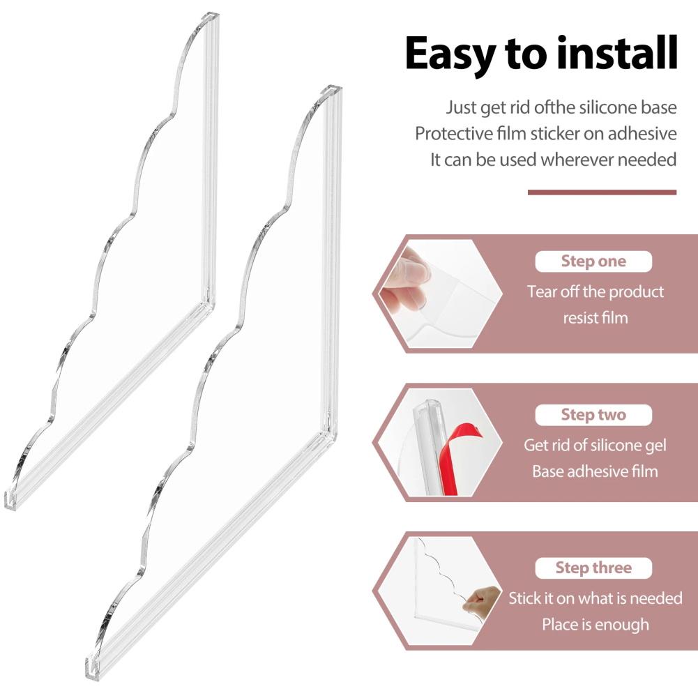 2 Piece Acrylic Shower Spatter Guard Set with Silicone Backing for Splash Reduction In Residential and Commercial Bathrooms