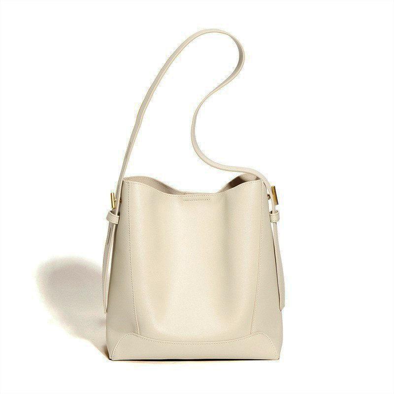 Bucket Bag High-End Niche Design Fashion Shoulder Messenger Bag Large Capacity Leather Women'S Bag Commuter Tote Bag Women