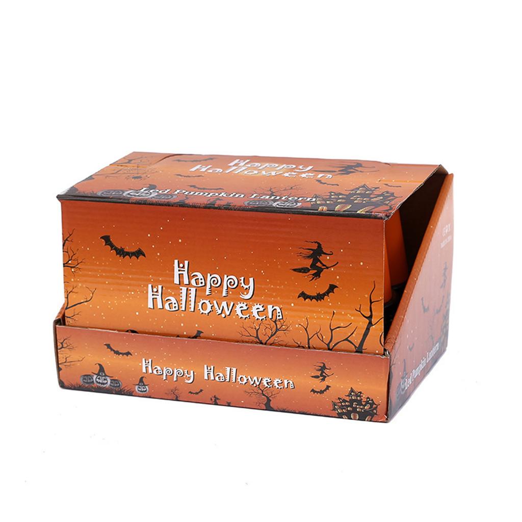 6PCS Pumpkin Candle Light, Orange Flameless Candle Lights LED Lamps Festival Decor Light For Halloween Party Table Centerpieces