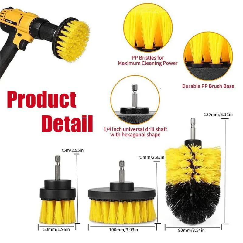 Scrub Pads Power Scrubber Kit Household Cleaning Electric Drilling Brush with Nylon Brush Eco-Friendly