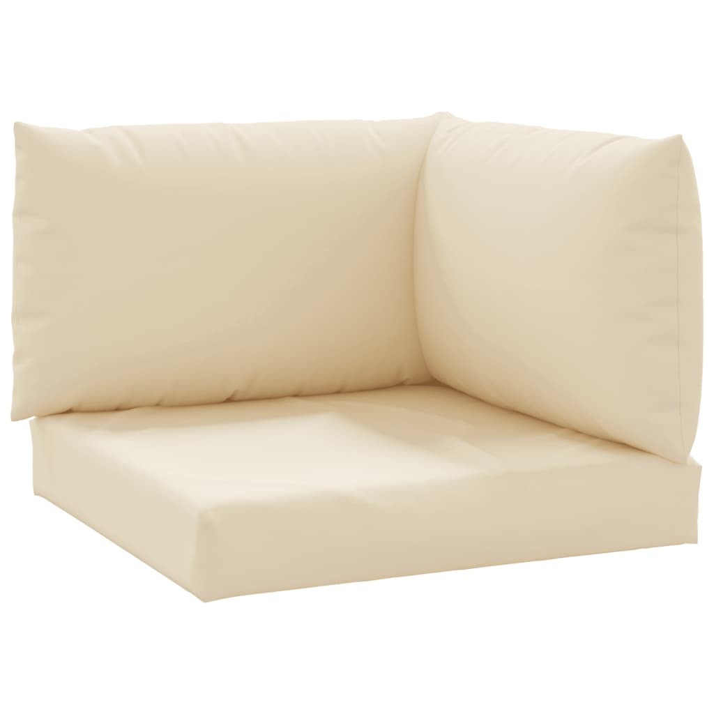 3 Piece Pallet Cushions Beige Oxford Fabric