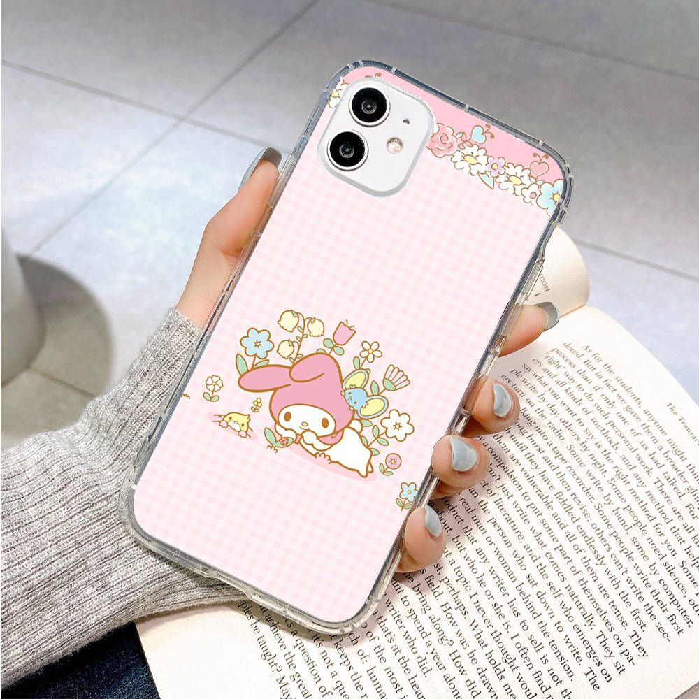 Hülle für Samsung A04 A14 A23 A34 A54 M23 M33 M52 M53 Realme 10 9 C30S C35 C55 VIVO Y02S Y21 Y51 X80 Pro Transparente Hülle LI27 Niedlich My Melody