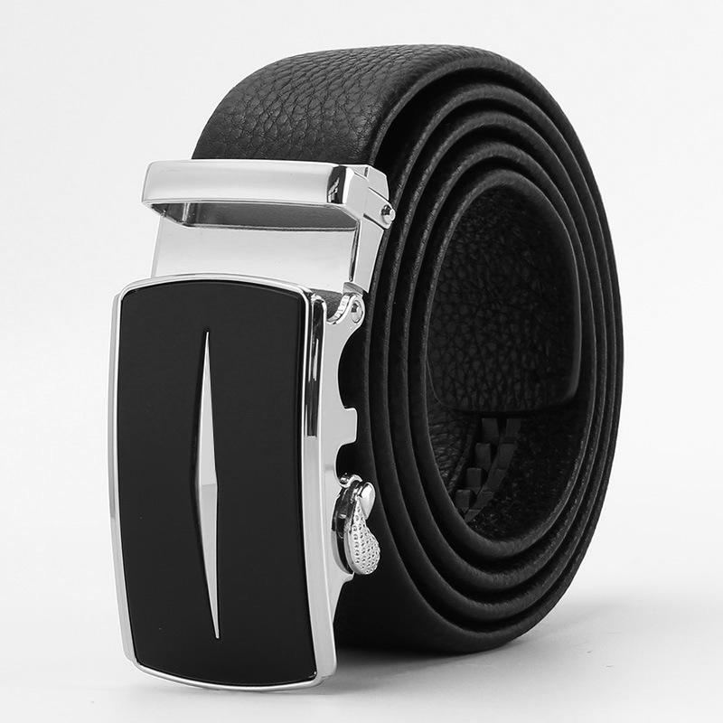 Men's Head Layer Leather Belt High End Automatic Buckle Belt Business Versatile Cowhide Belt