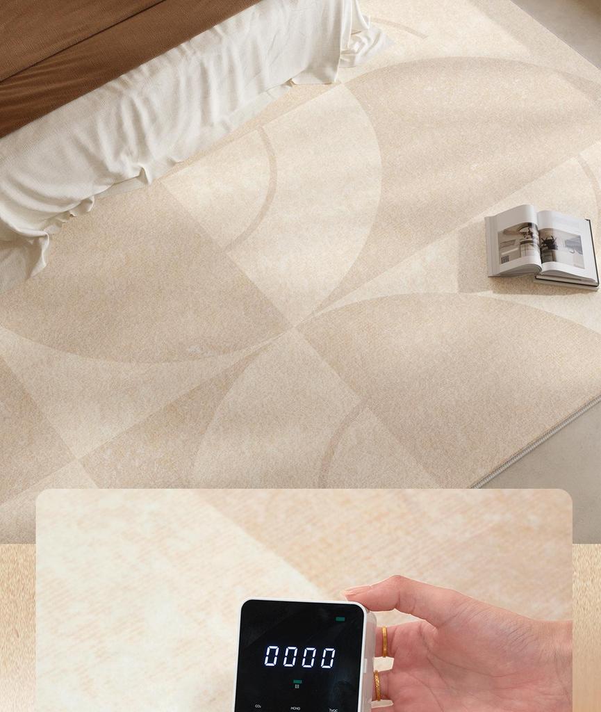 2025 Light Luxury High-End Cream Carpet for Living Room & Bedroom