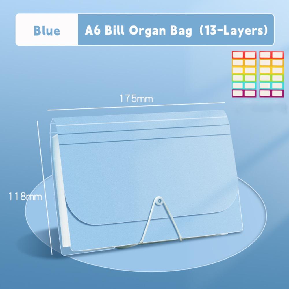 Vertical A6 Bill Storage Booklet Strap Design A6 File Folder  Receipt Collection