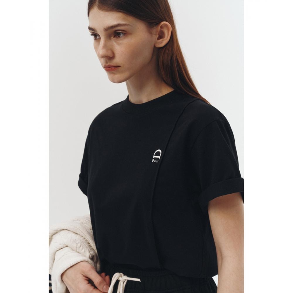 

DUNST FOR WOMEN UNISEX LOGO CREASE TSHIRT BLACKUDTS3A111BK