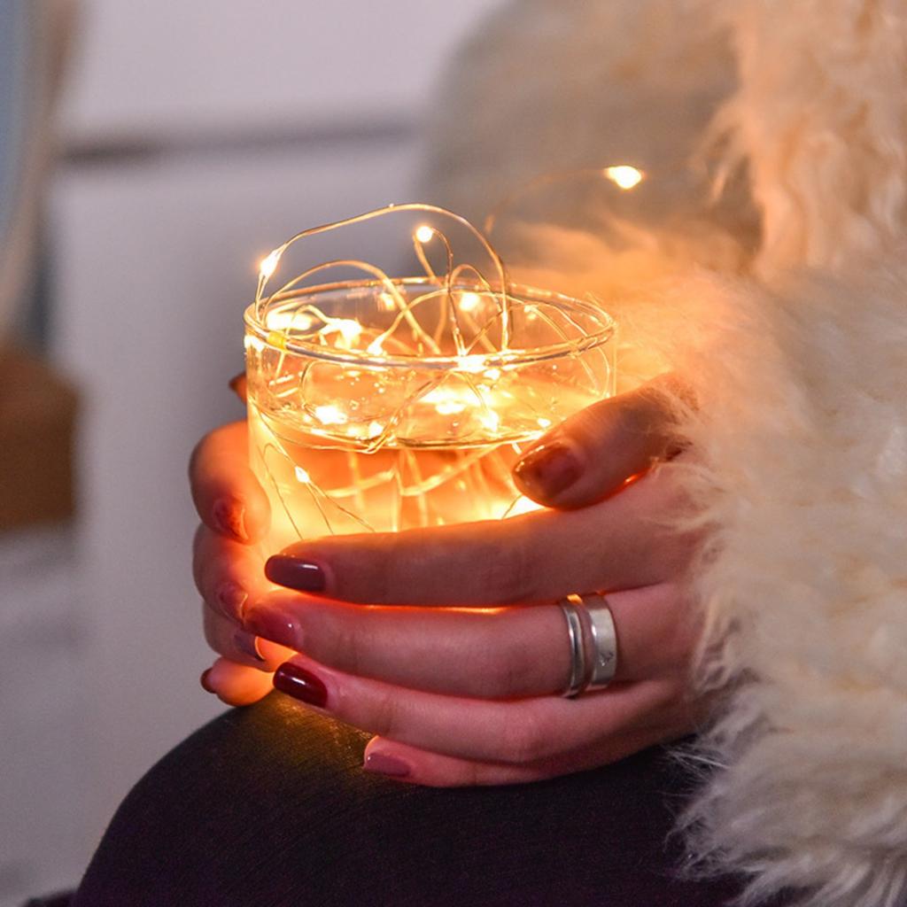 LED Button Light String Decorative Lights Copper Wire Light String