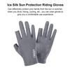 1 Pair Ice Silk Ridding Gloves Super Soft High Elastic Touchscreen Non-Slip Sun Protection Gloves Breathable Summer Outdoor Gloves