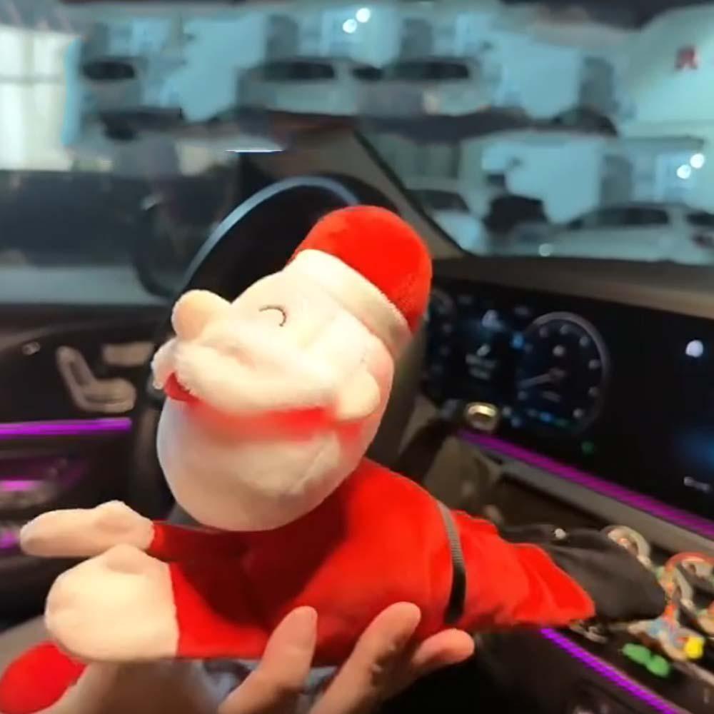 With Clap Circle Snowman Bracelet Plush Toy Santa Claus Elk Deer Doll Bracelet  Ornaments