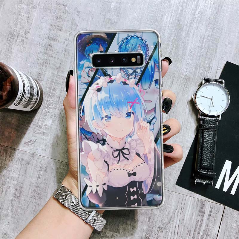 ReZERO Ram Rem Anime Phone Case For Samsung Galaxy S20 FE S10 Plus S21 S22 Ultra S10E S9 S8 S7 Edge J4 + Fundas Cover Coque